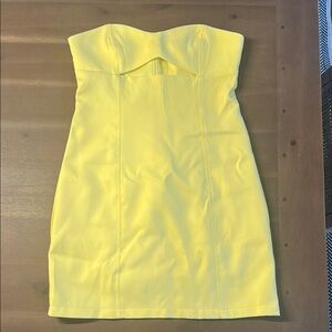 Lasaky Yellow Strapless Dress - never worn! Size Small